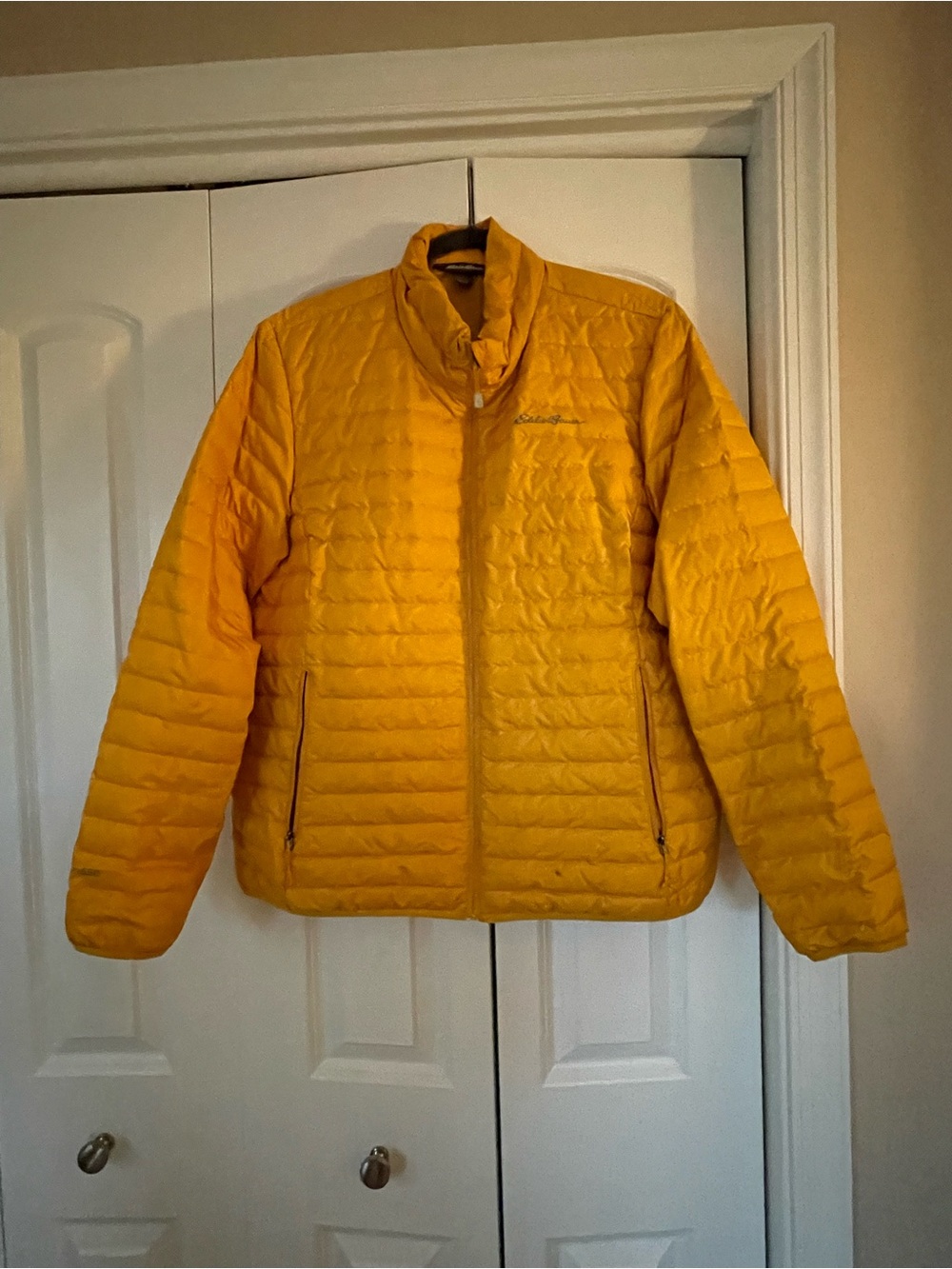 Eddie Bauer Women’s Bright Yellow Quilted Packable Puffer Jacket